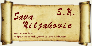 Sava Miljaković vizit kartica